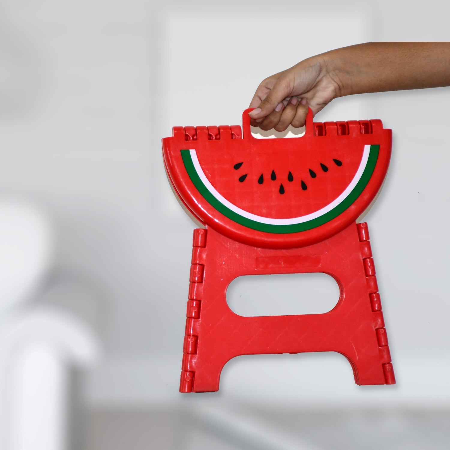 4365 Mix Color Creative Thickening Folding Stool, Fruit Pattern Plastic Low Stool for Kindergarten Small Bench Hinge Handle Design,Learn Game Children's Kids Table Indoor Household Children's Chair Lightweight 4365 Mix Color Creative Thickening Folding Stool, Fruit Pattern Plastic Low Stool for Kindergarten Small Bench Hinge Handle Design,Learn Game Children's Kids Table Indoor Household Children's Chair Lightweight